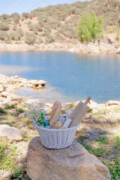 Picnic in the lake | Food Images ~ Creative Market