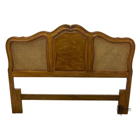 Vintage Thomasville French Provincial Style Walnut & Oak Queen Size ...