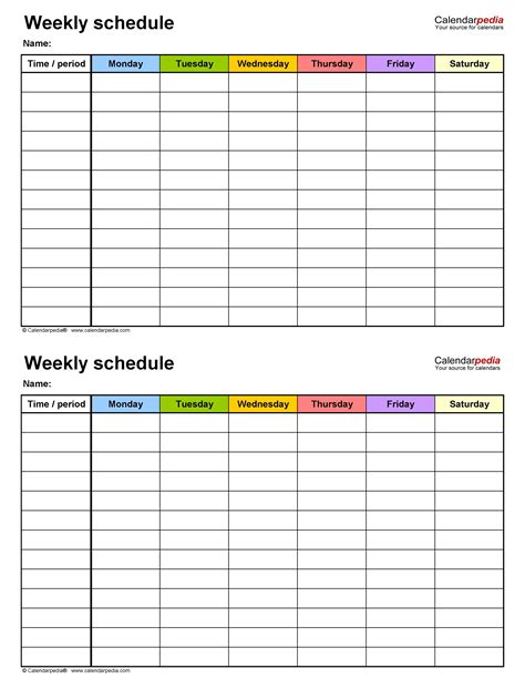 Best Create A Two Week Calendar in 2020 | Weekly calendar template ...