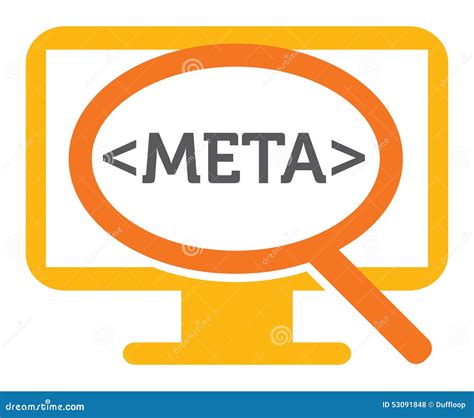 Meta Data Search stock vector. Illustration of icons - 53091848