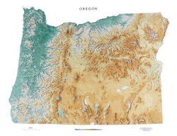 Amazon.com: Oregon Topographic Wall Map by Raven Maps, Laminated Print: Posters & Prints