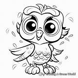 Cute Cartoon Animals With Big Eyes Coloring Pages  Free & Printable sketch template