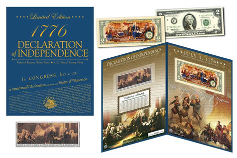 Declaration of Independence * 240th Anniv * Historic Currency & 1976 ...