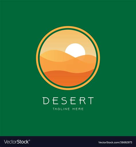 Desert logo design template Royalty Free Vector Image