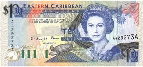 10 Eastern Caribbean dollars banknote series 1993 - Exchange yours