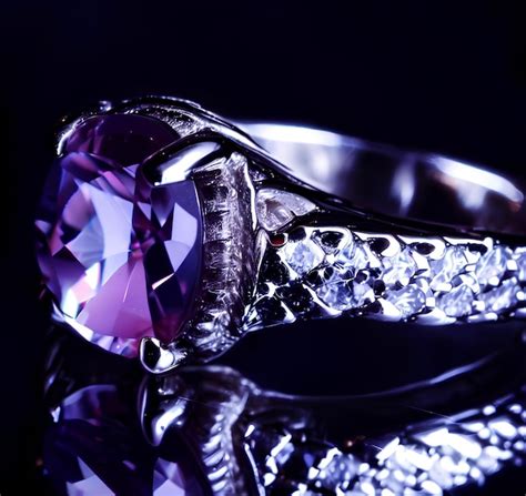 Premium AI Image | Purple Diamond Ring