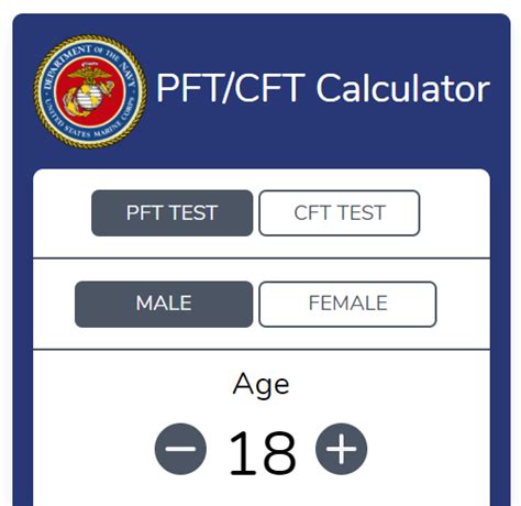 USMC PFT/CFT Calculator - Operation Military Kids