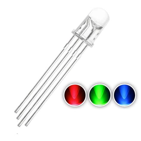 1000 pcs 5mm RGB LED Diode Lights Tricolor Super Bright Lighting Bulb ...