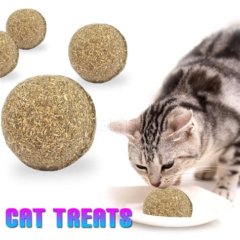 Cat Toy Natural Catnip Treat Ball Favor Home Chasing Toys Healthy Safe ...