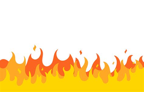 Fire flame vector pattern line frame. Fire flat simple border design background illustration ...