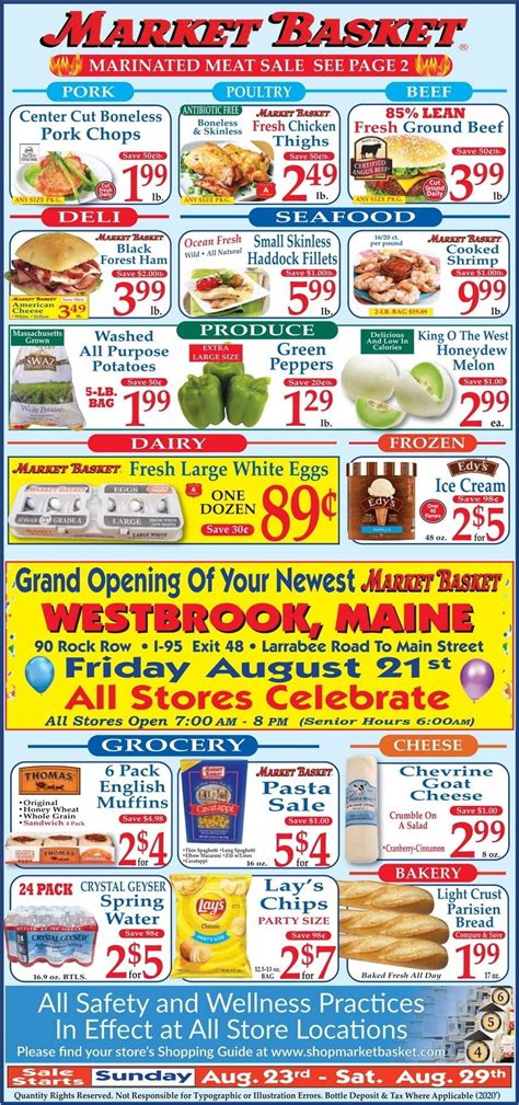 Market Basket Weekly Flyer Aug 23 – Aug 29, 2020