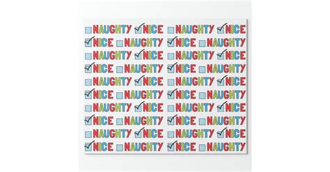 Naughty or Nice Fun Christmas Wrapping Paper | Zazzle