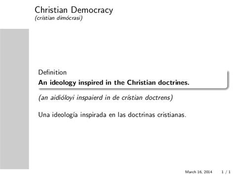 Christian democracy