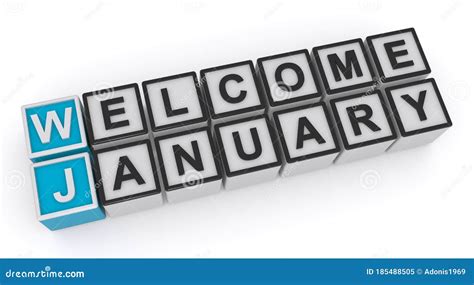 Welcome january stock illustration. Illustration of poster - 185488505