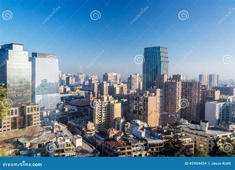 Santiago, Chile Skyline stock photo. Image of business - 45904454