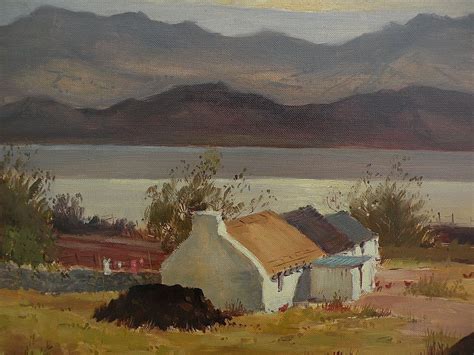 GEORGE McCULLOUGH (1922-) Irish art landscape painting with cottage by from jbfinearts on Ruby Lane