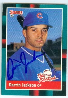 Darrin Jackson autographed baseball card (Chicago Cubs) 1989 Donruss 45 ...