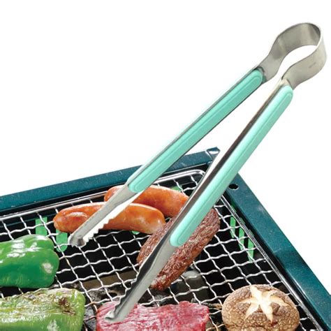 Stainless Steel BBQ Food Tongs Heat Resistance Tongs With Plastic ...