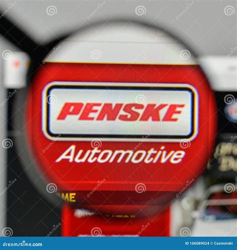 Milan, Italy - November 1, 2017: Penske Automotive Group Logo on ...