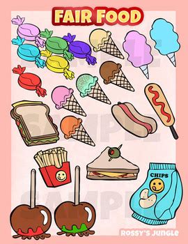 Fair carnival food Clip art set by Rossy's Jungle | TPT