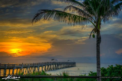 Lake Worth Pier Sunrise Over the Beach | HDR Photography by Captain Kimo