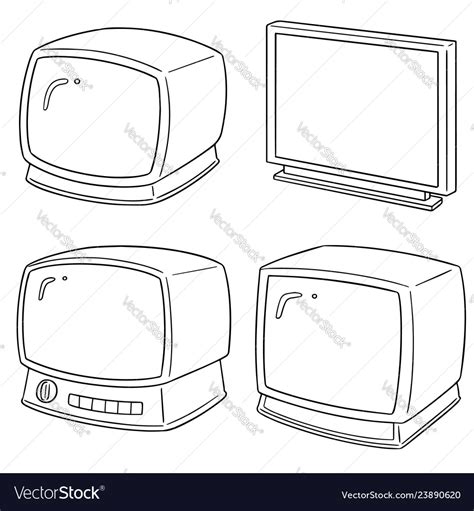 Set of television Royalty Free Vector Image - VectorStock