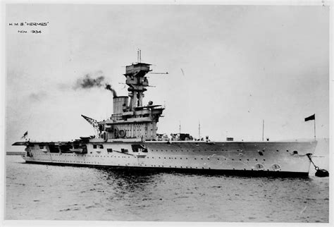 HMS Hermes, British aircraft carrier, WW2