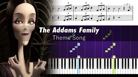 The Addams Family (Opening Theme Song) - Piano Tutorial with Sheet ...