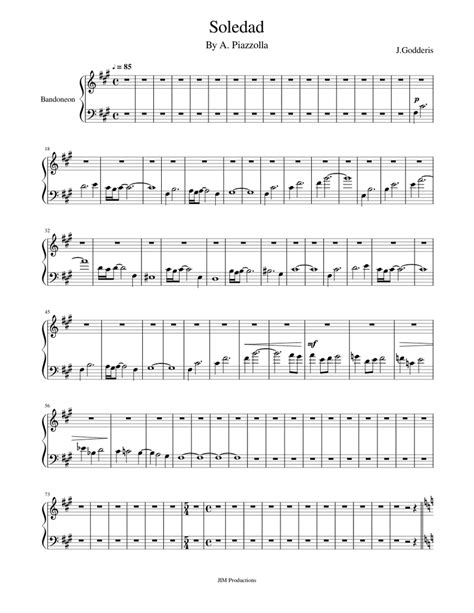 Soledad Bandoneon Sheet music for Bandoneon (Solo) | Musescore.com