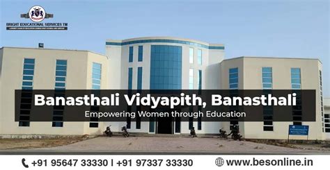 Banasthali Vidyapith, Banasthali: Empowering Women through Education - Bright Educational ...