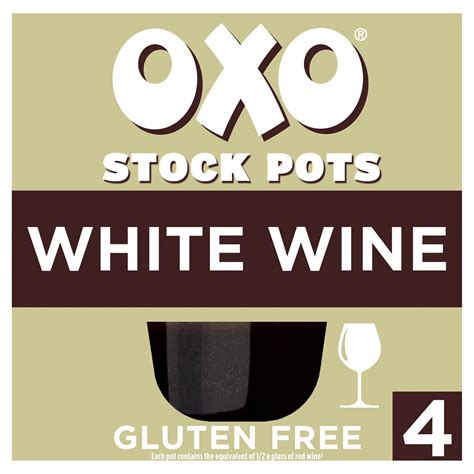 OXO Stock Pots White Wine with Half a Glass in Each Pot 4 x 20g (80g ...