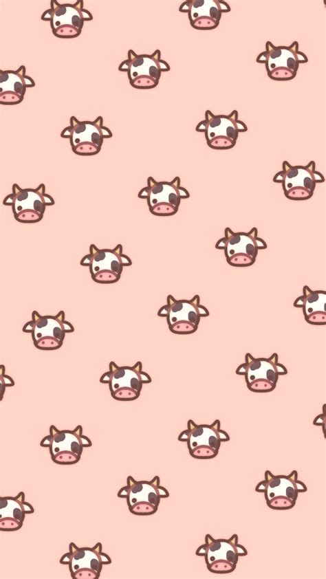 Cow WALLPAPERS | Cow wallpaper, Cow print wallpaper, Kawaii wallpaper