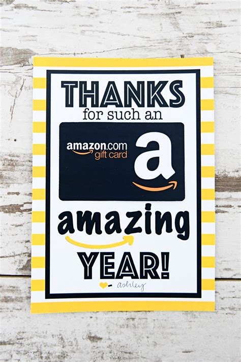 Amazon Gift Card Teacher Printable