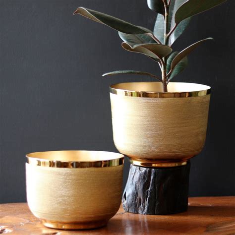 Beautiful Brass Planter For Indoor Plants | Mora Taara Home Decor