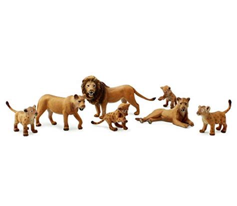 Attatoy Lion Figure Family (7-Piece Set), Pride of Lions Action Toy ...