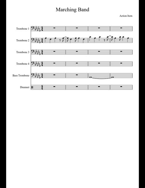 Marching Band sheet music for Trombone, Percussion download free in PDF or MIDI