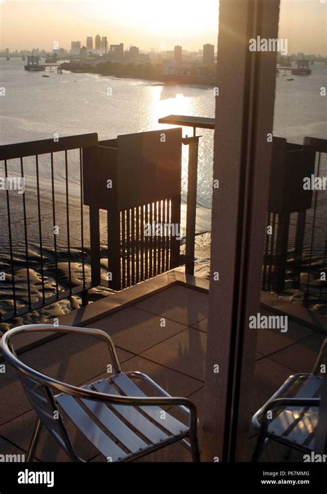 Apartment balcony view of the city end of London Stock Photo - Alamy