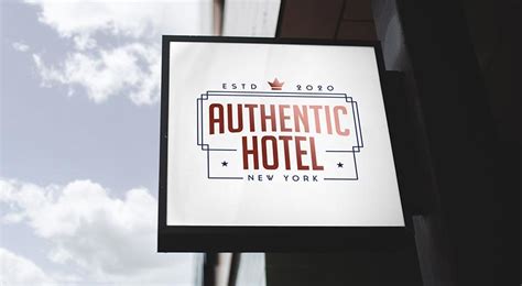 Free Hotel Signage Mockup PSD - Designbolts