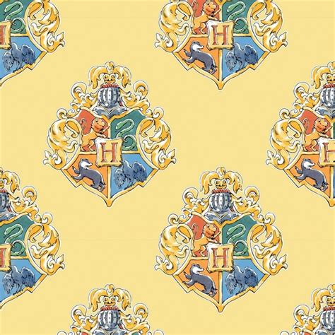 Harry Potter Fabric 100% Cotton Watercolour Crests Fabric - Etsy UK