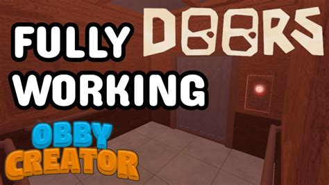 How to Make a DOORS ELEVATOR in Roblox Obby Creator - YouTube