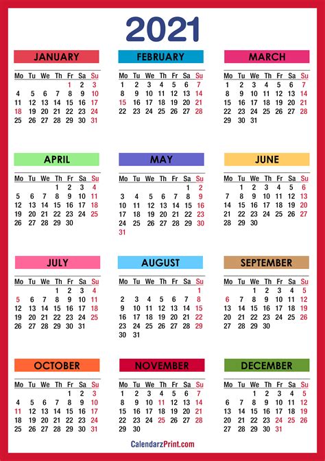 2021 Calendar Printable One Page Printable Calendar 2023 | Porn Sex Picture