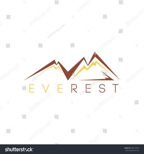 Mount Everest Logo Vector Stock Vector (Royalty Free) 583137304