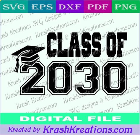 Class of 2030 SVG File, Class of 2030 DIY Shirt Design - Etsy