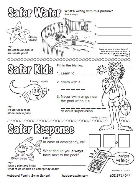 Kids worksheet | Worksheets for kids, Water safety activities, Water safety