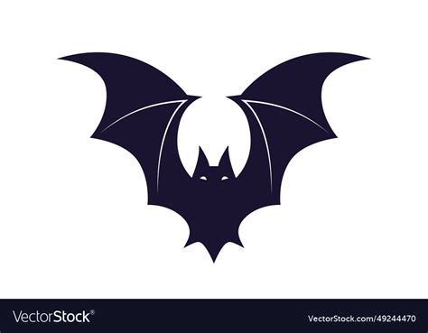 Black bat sticker Royalty Free Vector Image - VectorStock