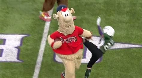 Braves’ Mascot Hits Young Football Player During Halftime Show