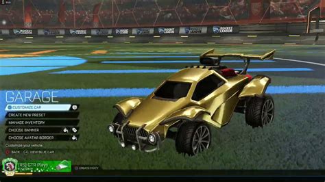 Rocket League How To Make A GOLDEN CAR - YouTube