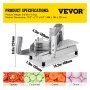 VEVOR Commercial Tomato Slicer 3/8" Heavy Duty Tomato Slicer Tomato ...