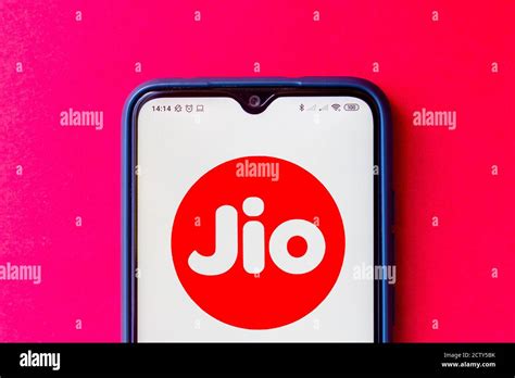 In this photo illustration the Reliance Jio Infocomm Limited logo seen displayed on a smartphone ...