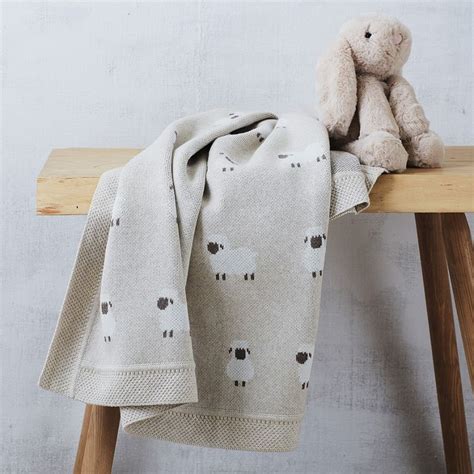 Organic Cotton Sheep Baby Blanket | Baby Blankets | The White Company ...